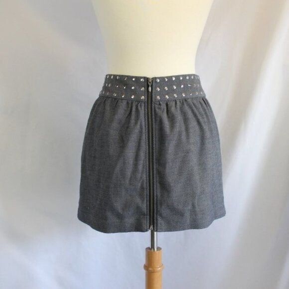 Gray Candies Studded Zip Up Skirt - Picture 3 of 5